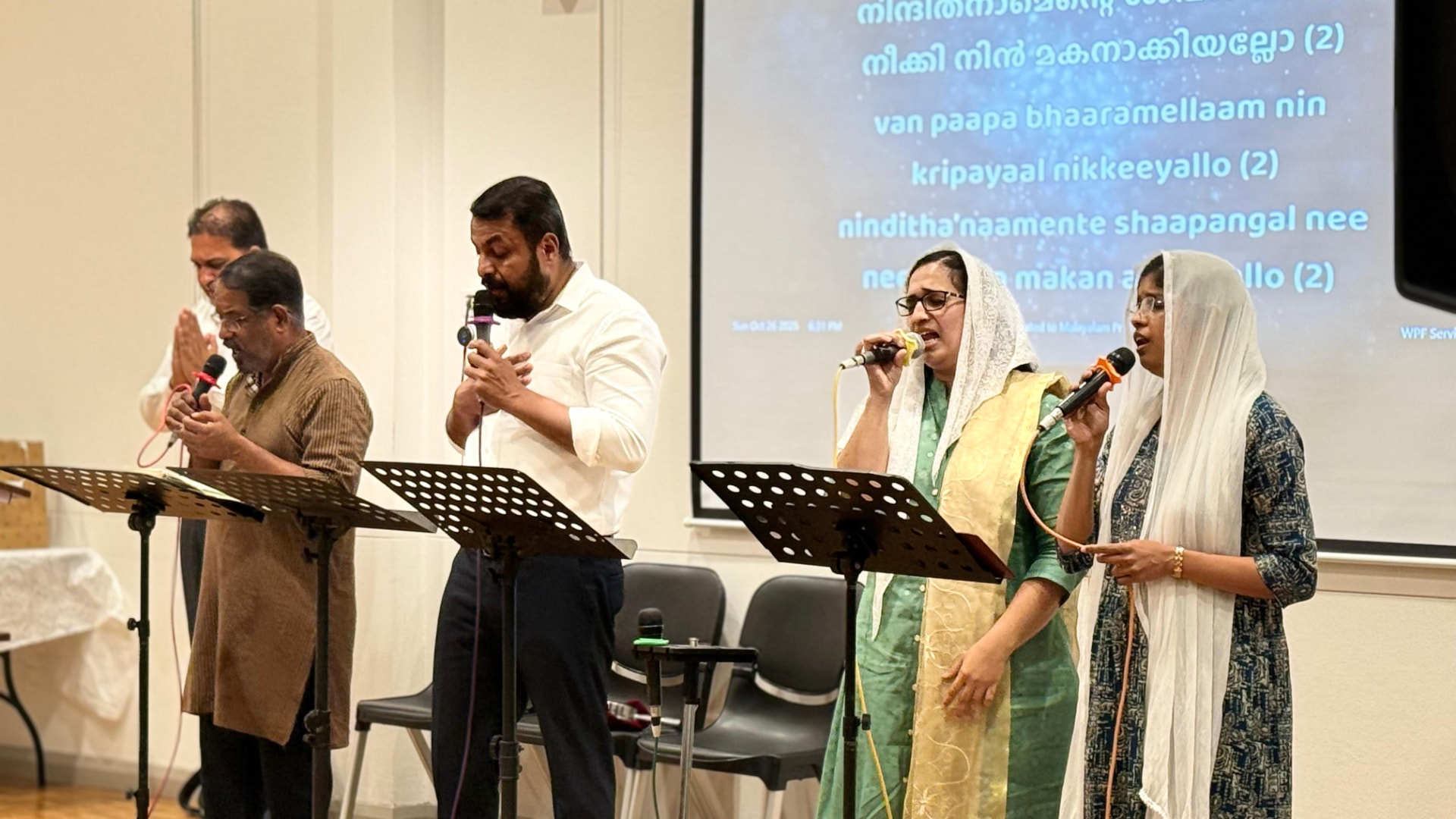 Worship team leading Malayalam songs